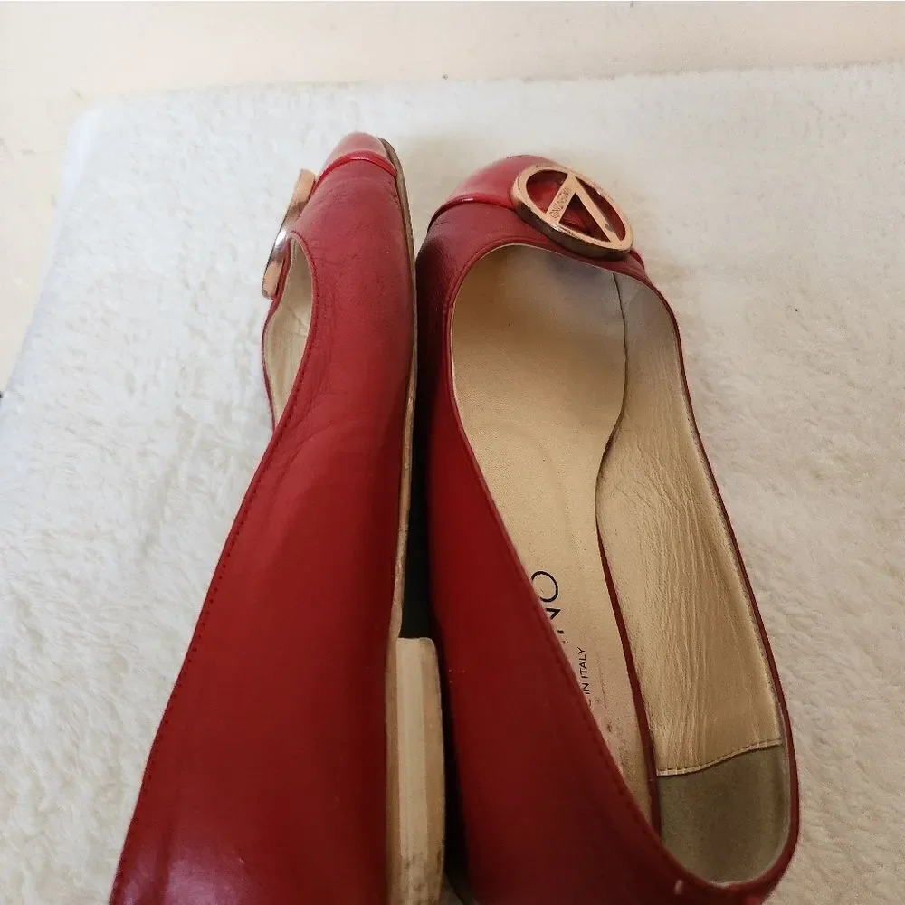 Valentino red leather